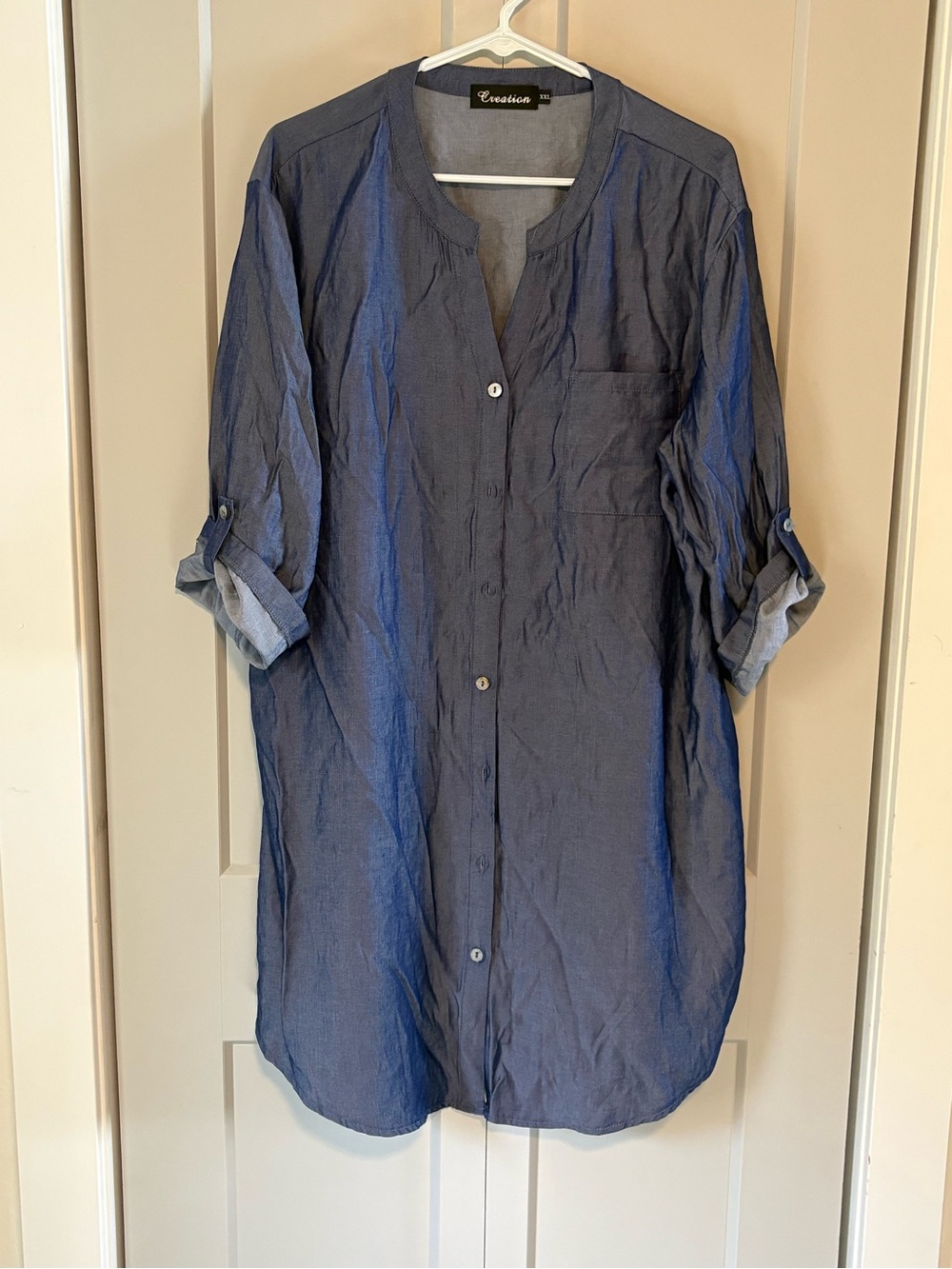 Cutesy Linen Shirt Dress by Creation